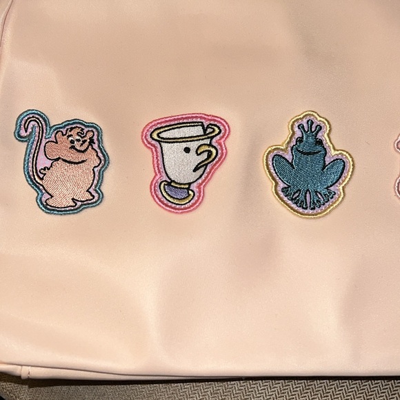 Disney x Stoney Clover Lane Big Princess Pouch-Flounder, Gus, Chip in Peach - Picture 2 of 11